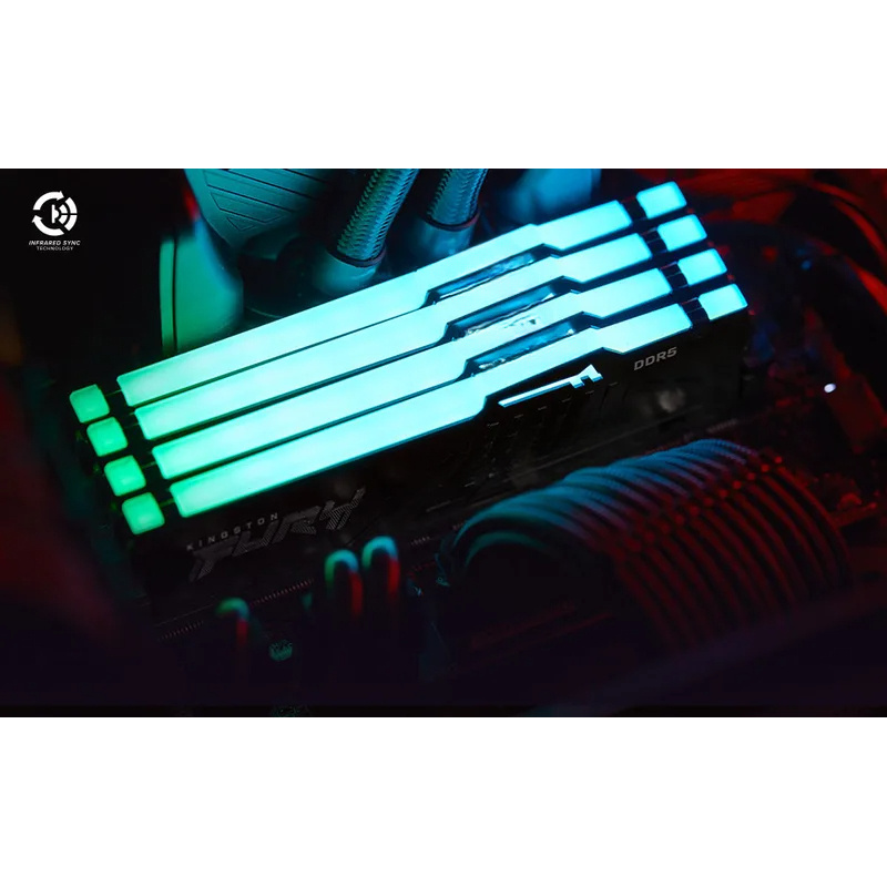 ذاكرة كينغستون فيوري وايت RGB  - مراجعة 64Gb Ddr5 6000Mhz Cl30 2X32Gb Desktop وسعره