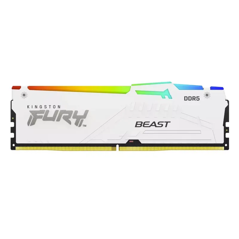 ذاكرة كينغستون فيوري وايت RGB  - مراجعة 64Gb Ddr5 6000Mhz Cl30 2X32Gb Desktop وسعره